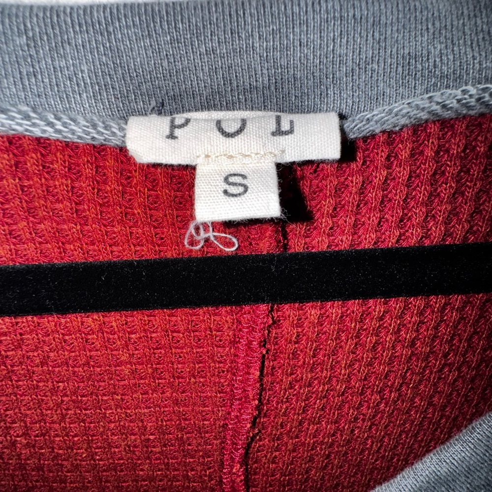 POL Red and Gray Sweatshirt with Embellishments Size Small - Picture 6 of 7